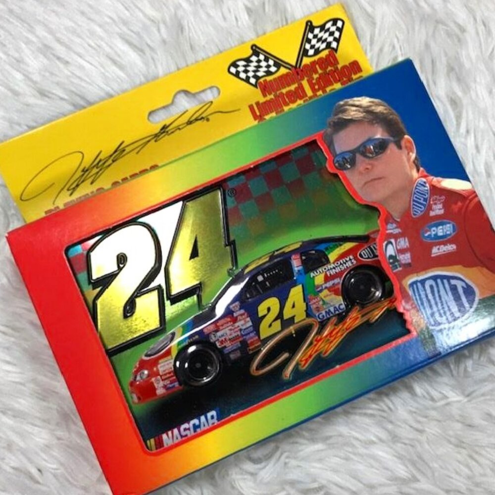 Vintage Nascar Jeff Gordon Limited Edition Collectible Tin 2 Decks Playing Cards